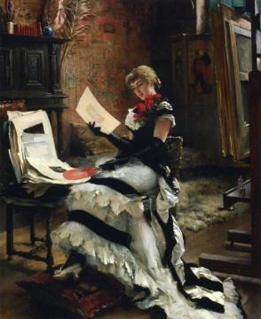 Chez L'artiste Artwork by Albert Edelfelt