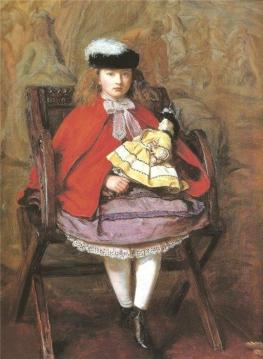 Girl With A Doll Artwork by Sir John Everett Millais