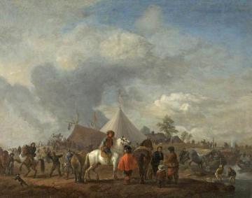 A Dutch Horse Fair Artwork by Philips Wouwermans