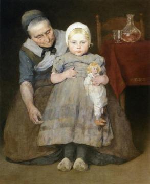 Grandmother And Child Artwork by Walter McEwen
