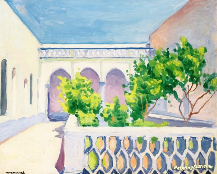 Patio at Laghouat Artwork by Albert Marquet