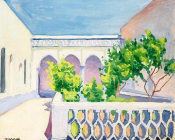 Patio at Laghouat Artwork by Albert Marquet