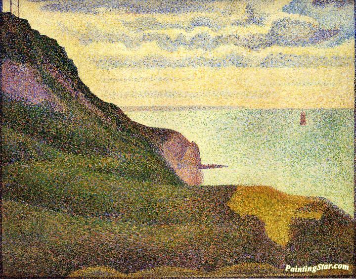 Port-en-Bessin, the Semaphore and Cliffs Artwork by Georges Seurat