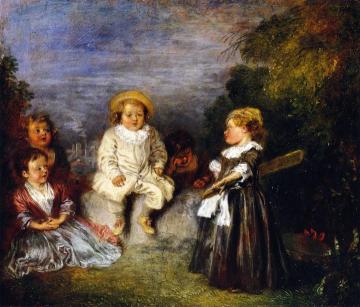 The Happy Day Artwork by Jean-Antoine Watteau