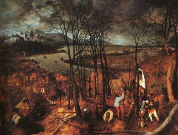 Gloomy Day Artwork by Pieter Bruegel the Elder