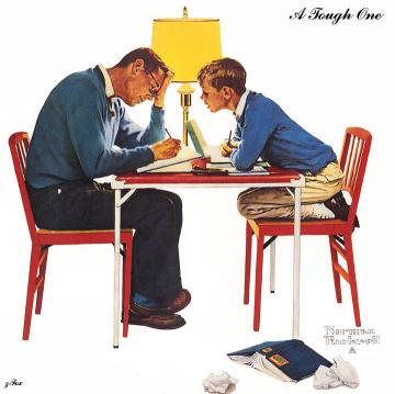 A Tough One Artwork by Norman Rockwell