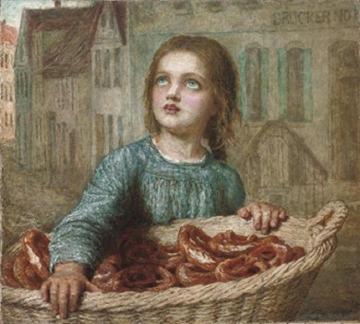 The little pretzel seller Artwork by Karl Wilhelm Friedrich Bauerle