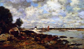 Plougastel, Along the Shore of the Bay Artwork by Eugène-Louis Boudin