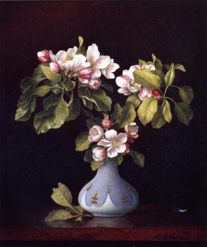 Apple Blossoms in a Vase Artwork by Martin Johnson Heade