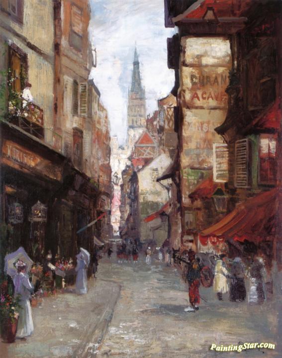 Rue Saint Romain, Rouen Artwork by James Kay