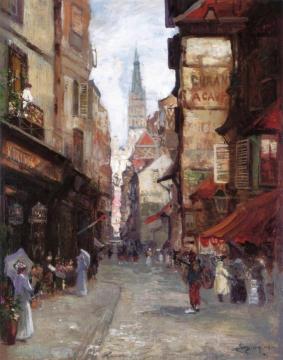 Rue Saint Romain, Rouen Artwork by James Kay