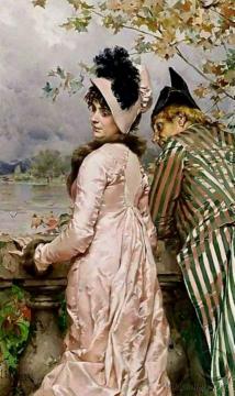 The Flirtation Artwork by Frederik Henrdik Kaemmerer