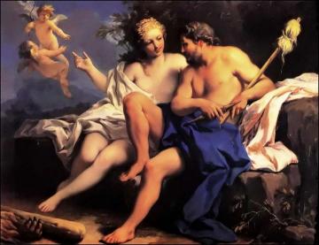 Hercule And Omphale Artwork by Jacopo Amigoni