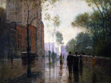 A Rainy Day In New York Artwork by Paul Cornoyer