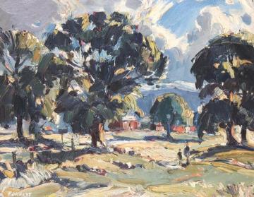 Welsh Parkland Artwork by Edwin V. Forrest