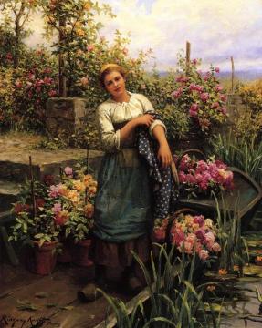 The Flower Boat Artwork by Daniel Ridgway Knight