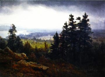 Near North Conway, New Hampshire Artwork by Albert Bierstadt