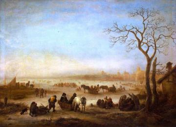 Frozen Lake Artwork by Isaac van Ostade