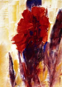 Large Canna Indica Artwork by Christian Rohlfs