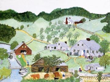 The Old Oaken Bucket In Summer Artwork by Anna Mary Robertson Grandma Moses