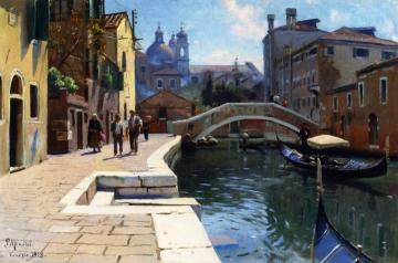 Canal in Venice Artwork by Peder Mork Monsted