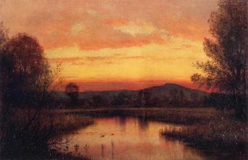 Twilight On The Marsh Artwork by Thomas Worthington Whittredge