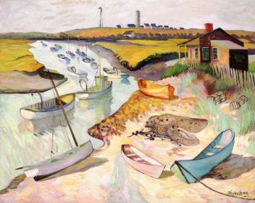 Brandt Estuary, Massachusetts Artwork by Richard Haley Lever