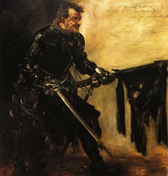 Rudolph Rittner as Florian Geyer, First Version Artwork by Lovis Corinth
