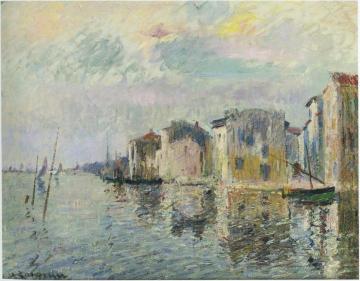 Martigues Artwork by Gustave Loiseau