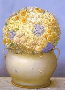 Flowers Artwork by Fernando Botero