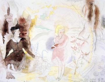 Flora And The Governess, Illustration No. 3 For The Turn Of The Screw Artwork by Charles Demuth