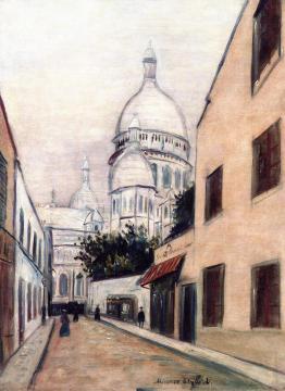 Rue du Chevalier-de-la-barre Artwork by Maurice Utrillo