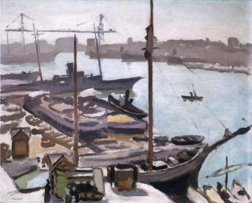 Marseille, Le port et le pont transbordeur Artwork by Albert Marquet