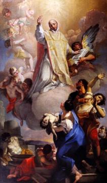 Sant'Ignazio di Loyola dispensa grazie Artwork by Antonio Balestra