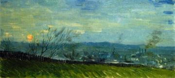 Sunset In Montmartre Artwork by Vincent Van Gogh