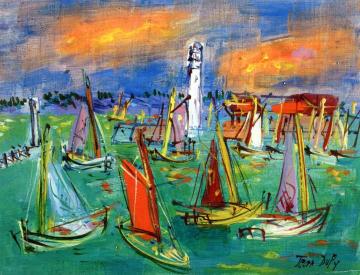 Yachts Artwork by Jean Dufy