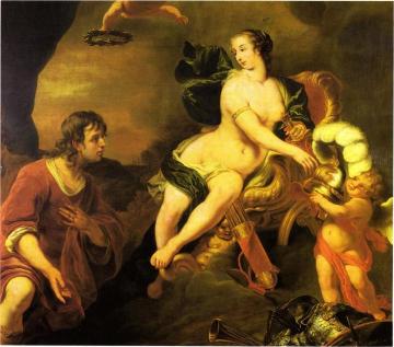 Venus presenting Aeneas with armour from Vulcano's smithy Artwork by Ferdinand Bol