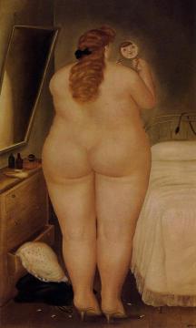 The Morning Toilet Artwork by Fernando Botero