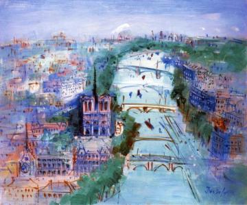 Paris, The Seine By Notre Dame Artwork by Jean Dufy