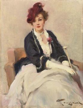 Femme Au Collier De Chien Artwork by Fernand Toussaint