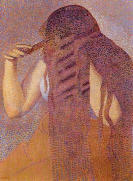 Woman Combing Her Hair Artwork by Henri Edmond Cross