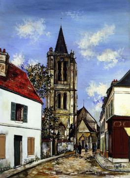 The Church at Creil Artwork by Maurice Utrillo