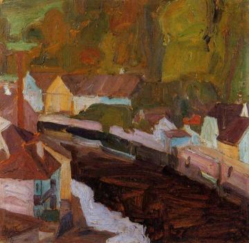 Village by the River II Artwork by Egon Schiele