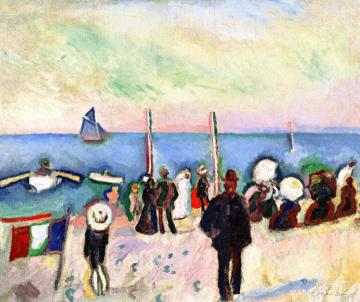 The Beach At Sainte-adresse Artwork by Raoul Dufy