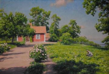 Carl Krouthén's cottage at Ekängen Artwork by Johan Krouthén