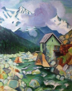 Die Saas Artwork by Hermann Max Pechstein