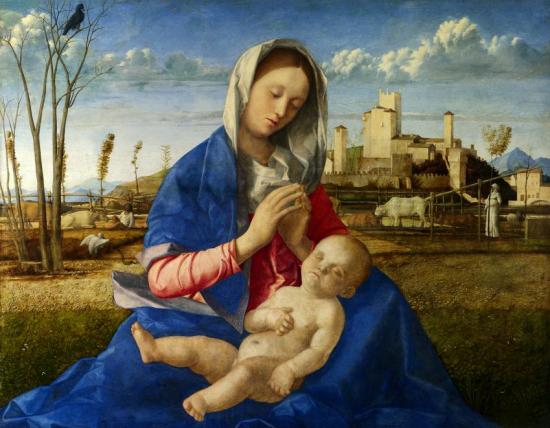 Madonna Of The Meadow (madonna Del Prato) Artwork by Giovanni Bellini
