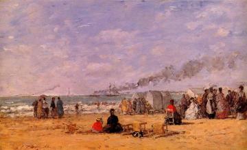The Beach at Trouville Artwork by Eugène-Louis Boudin