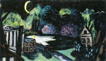 Park At Night, Baden-baden Artwork by Max Beckmann