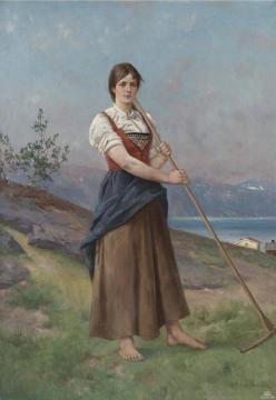 The Farm Girl Artwork by Axel Hjalmar Ender